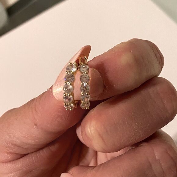 The Icon Pretty 14k Gold plated hoop earrings - Picture 9 of 10